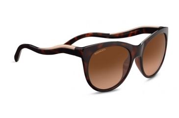 Image of Serengeti Valentina, Polarized Drivers Gradient, Round/Cat-Eye, Female, Shiny Dark Tortoise/Satin Rose Gold, Medium 8567