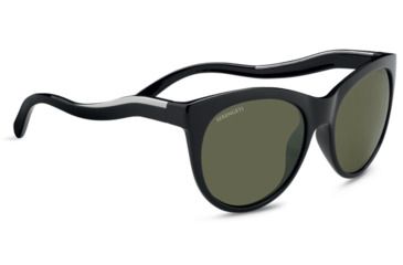 Image of Serengeti Valentina Progressive Prescription Sunglasses, Shiny Black / Shiny Silver Frame, Polarized, Photochromic, 8571PR