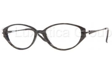 Image of Sferoflex Eyeglasses SF1524 with No-Line Progressive Rx Prescription Lenses C401-5416 - Striped Black 