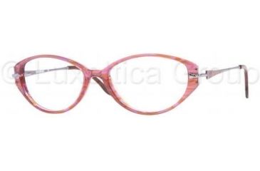 Image of Sferoflex Eyeglasses SF1524 with No-Line Progressive Rx Prescription Lenses C404-5416 - Striped Fuchsia 