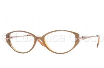 Image of Sferoflex Eyeglasses SF1524 with No-Line Progressive Rx Prescription Lenses C405-5416 - Top Light Blue On Hone 