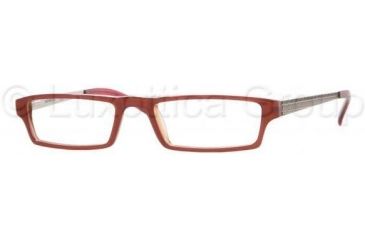 Image of Sferoflex Eyeglasses SF1527 with Rx Prescription Lenses, Select Frame Color / Lens Diameter Top Purple On Orange Frame / 52 mm Prescription Lenses