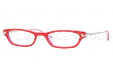 Image of Sferoflex SF1543B Progressive Eyeglasses, Red On Violet Striped Demo Lens Frame / 50 mm Prescription Lenses, C313-5019
