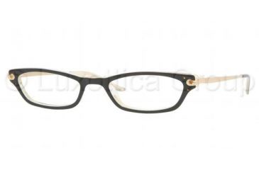 Image of Sferoflex SF1543B Progressive Eyeglasses, Top Black Cream Striped Frame / 50 mm Prescription Lenses, C475-5019