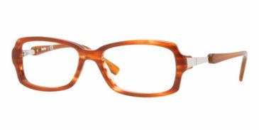 Image of Sferoflex SF 1544 Eyeglasses Styles Brown Havana Transparent Frame w/Non-Rx 51 mm Diameter Lenses, C505-5115