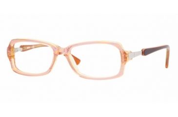 Image of Sferoflex SF 1544 Eyeglasses Styles Top Striped Pink On Yellow Tr. Frame w/Non-Rx 53 mm Diameter Lenses, C406-5315