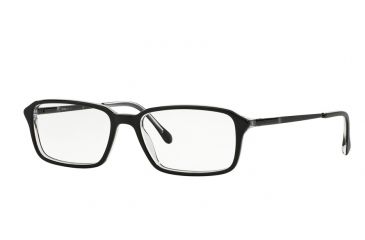 Image of Sferoflex SF1140 Bifocal Prescription Eyeglasses C548-54 - Black On Trasparent Frame