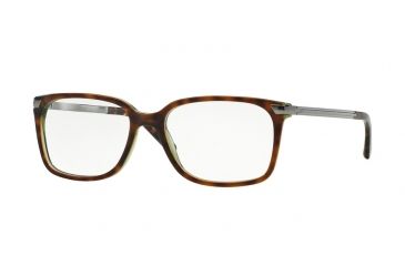 Image of Sferoflex SF1142 Eyeglass Frames C573-53 - Top Havana On Trasparent Green Frame