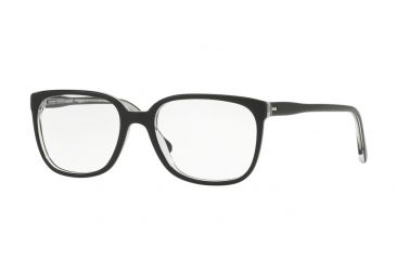 Image of Sferoflex SF1145 Eyeglass Frames C388-53 - Top Black On Crystal Frame
