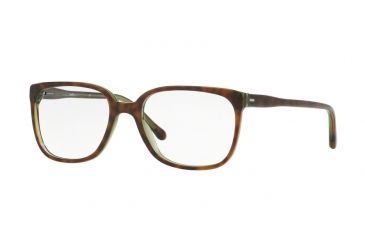 Image of Sferoflex SF1145 Eyeglass Frames C526-53 - Top Havana On Opal Green Frame