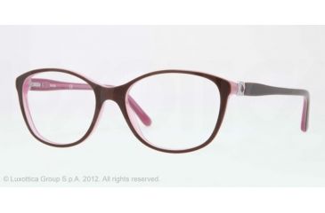 Image of Sferoflex SF1548 Progressive Prescription Eyeglasses C518-52 - Top Plum On Opalin Pink Frame, Demo Lens Lenses