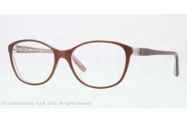 Image of Sferoflex SF1548 Progressive Prescription Eyeglasses C561-52 - Brown Top On Opalin Trasparent Frame, Demo Lens Lenses