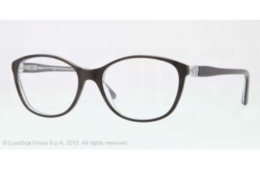 Image of Sferoflex SF1548 Progressive Prescription Eyeglasses C562-54 - Black Top On Opalin Trasparent Frame, Demo Lens Lenses