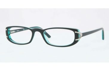 Image of Sferoflex SF1550 Single Vision Prescription Eyeglasses C568-51 - Black Frame, Demo Lens Lenses