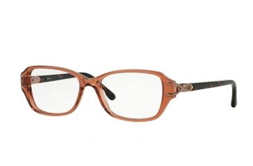 Image of Sferoflex SF1553B Single Vision Prescription Eyeglasses C528-51 - Trasparent Brown Frame