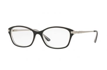 Image of Sferoflex SF1556 Progressive Prescription Eyeglasses C555-51 - Top Black On Ice Frame