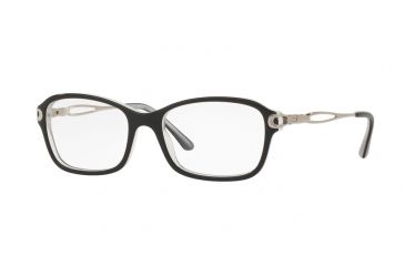Image of Sferoflex SF1557B Single Vision Prescription Eyeglasses C555-50 - Top Black On Ice Frame