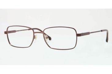 Image of Sferoflex SF2258 Single Vision Prescription Eyeglasses 355-54 - Matte - Dark Brown Frame, Demo Lens Lenses