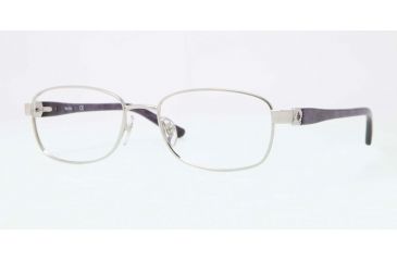 Image of Sferoflex SF2570 Eyeglass Frames 491-52 - Shiny Silver Frame, Demo Lens Lenses