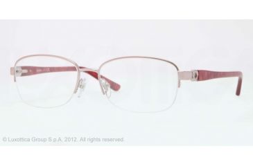 Image of Sferoflex SF2571 Single Vision Prescription Eyeglasses 489-54 - Shiny Pink Frame, Demo Lens Lenses