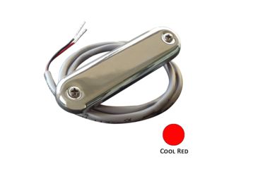 Image of Shadow-Caster LED Lighting Courtesy Light w/2' Lead Wire - 316 SS Cover - Cool Red - 4-Pack 62546