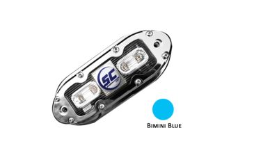 Image of Shadow-Caster LED Lighting SCM-4 LED Underwater Light w/20' Cable - 316 SS Housing - Bimini Blue 62513