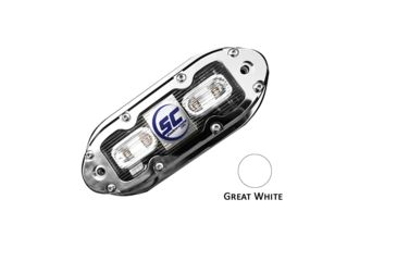 Image of Shadow-Caster LED Lighting SCM-4 LED Underwater Light w/20' Cable - 316 SS Housing - Great White 62514