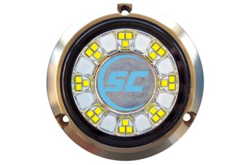 Image of Shadow-Caster LED Lighting SCR-24 Bronze Underwater Light - 24 LEDs - Bimini Blue 65910