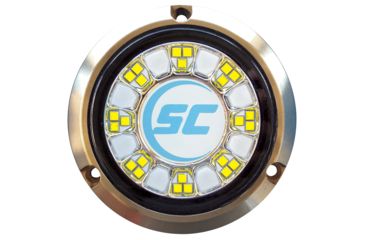Image of Shadow-Caster LED Lighting SCR-24 Bronze Underwater Light - 24 LEDs - Bimini Blue/Great White 65908