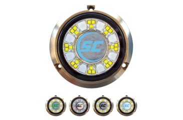 Image of Shadow-Caster LED Lighting SCR-24 Bronze Underwater Light, Blue, Green, Multi, White, White/Blue
