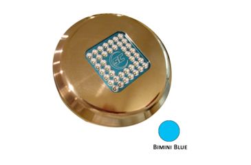 Image of Shadow-Caster LED Lighting SCY-40 Yacht Series Round LED Underwater Light w/10' Cable - Bronze Housing - Bimini Blue 62533