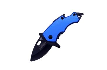 Image of Shadow Cutlery Flickster Lil Sharky Knive, 1-3/4in Stainless Steel Blade, Blue, SH2020BL