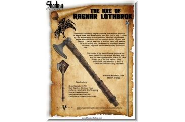 Image of Shadow Cutlery Vikings - Axe of Ragnar Lothbrok - Standard Edition, Brown/Silver, 2.4LB SH8000
