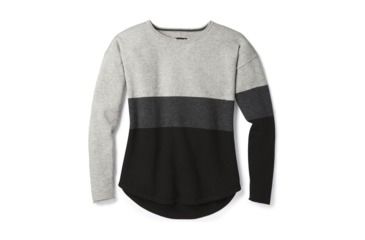 Image of Smartwool Shadow Pine Crew Sweater-Women's, Black, Extra Small, SW000321001-XS