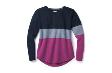 Image of Smartwool Shadow Pine Crew Sweater-Women's, Deep Navy Heather, Extra Small, SW000321108-XS