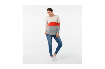 Image of Smartwool Shadow Pine Crew Sweater-Women's, Moonbeam Heather, Extra Small, SW000321A10-XS