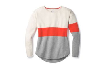 Image of Smartwool Shadow Pine Crew Sweater-Women's, Moonbeam Heather, Extra Small, SW000321A10-XS