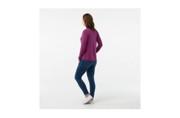 Image of Smartwool Shadow Pine V-Neck Sweater-Women's, Meadow Mauve H, Small, SW000345A11-S