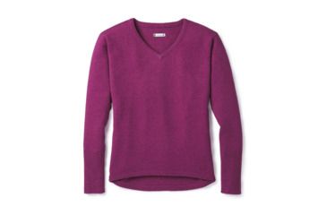 Image of Smartwool Shadow Pine V-Neck Sweater-Women's, Meadow Mauve H, Small, SW000345A11-S