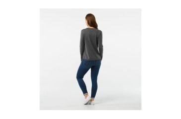 Image of Smartwool Shadow Pine V-Neck Sweater-Women's, Medium Gray Donegal, Medium, SW000345A43-M