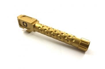 Image of Shadow Systems Match Barrel, G19 Compatible, Threaded Dimpled, TiN, Gold, SG9C-00-03TD-TIN