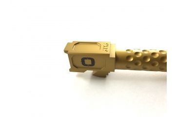 Image of Shadow Systems Match Barrel, G19 Compatible, Threaded Dimpled, TiN, Gold, SG9C-00-03TD-TIN