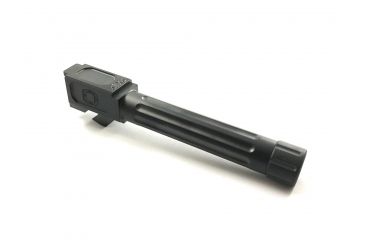 Image of Shadow Systems Match Barrel, G19 Compatible, Threaded Fluted, Nitride, Black, SG9C-00-03TF-NIT