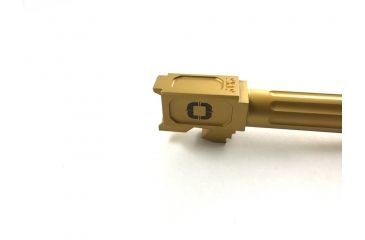 Image of Shadow Systems Match Barrel, G19 Compatible, Threaded Fluted, TiN, Gold, SG9C-00-03TF-TIN