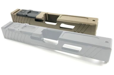 Image of Shadow Systems OpticsPlanet Exclusive Combat Special Glock 19 Gen4 Pistol Slide w/Cover Plate, Flat Dark Earth, SG9C-00-02OP4-FDE