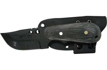 Image of Shadow Tech Back Up XL, Tan G-10 Handle, Black Blade, Plain, w/Sheath, NO STXLBOBPBTT