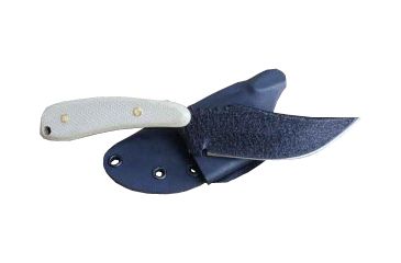Image of Shadow Tech Shadow Hunter, Tan G-10 Handle, Black Blade, Plain, w/Sheath, NO STSHUNTTT