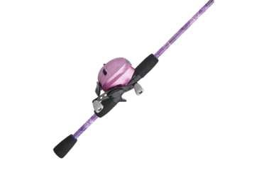 Image of Shakespeare Amphibian Camo Spincast Combo, 3.5/1, 5, 5ft. 6in. Rod Length, Medium Power, 2 Pieces Rod, Pink, AMPCAMSCPCBO