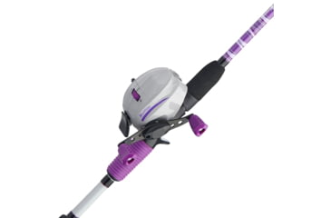 Image of Shakespeare Jellyfish Spincast Combo, 3.5/1, 5, 5ft. 6in. Rod Length, Medium Power, 2 Pieces Rod, Purple, JLYF10/56M-P