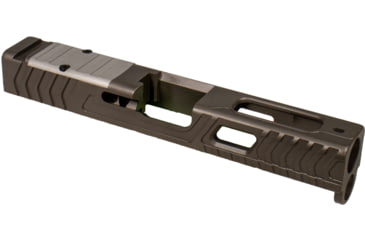 Image of Shark Coast Tactical Greasy Custom Stripped Pistol Slide, Glock 19, Gen 5, Black, 100-004-0105-01